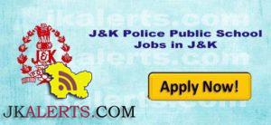 J&K Police Public School Jammu Jobs
