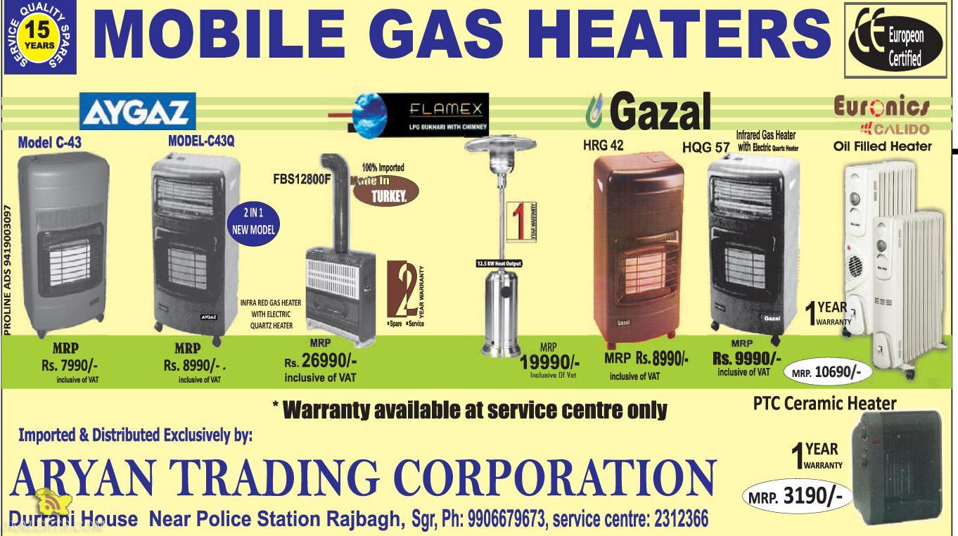 Mobile Gas heater Jammu and kashmir