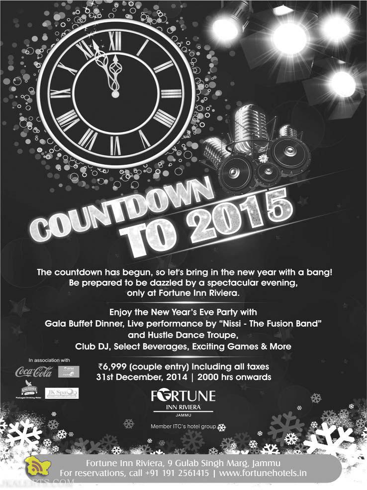 New year Party in Jammu, Countdown to 2015 In Fortune Inn riveria