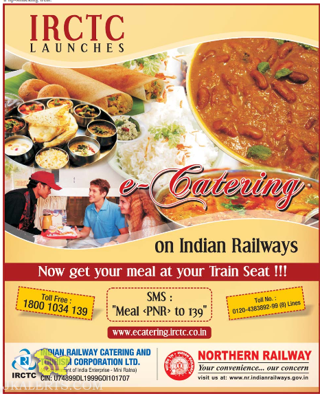 IRCTC special offer e- catering now get the meal on your train seat