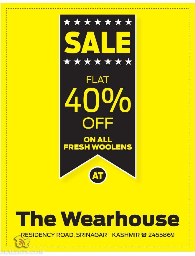 Sale 40% off on fresh woolens