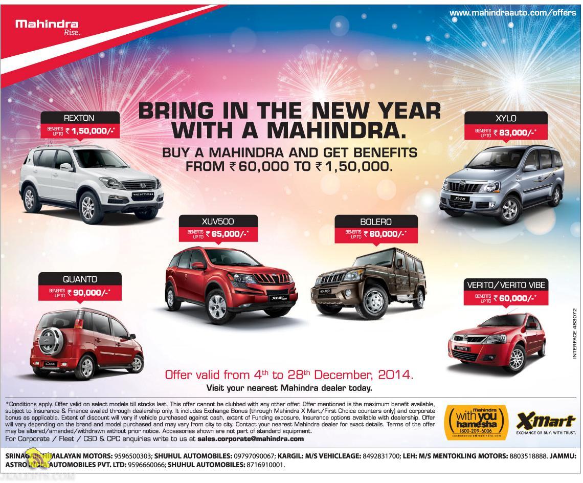 Bring in the New Year with a Mahindra