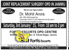 Joint Replacement Surgery OPD In Jammu