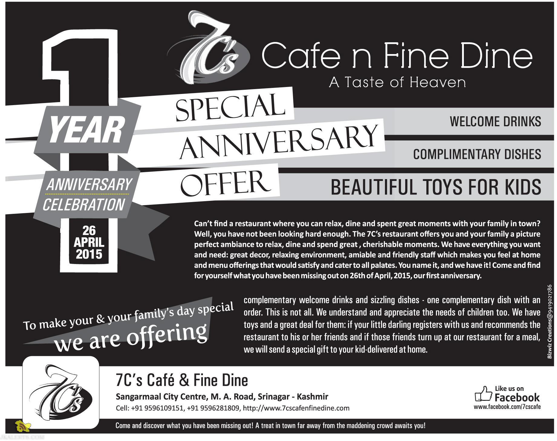 7C's Cafe & Fine Dine offer