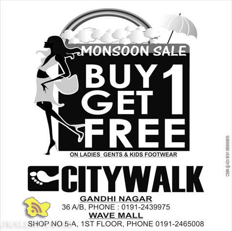 Monsoon sale in citywalk on Ladies Gents and Kids Footwear