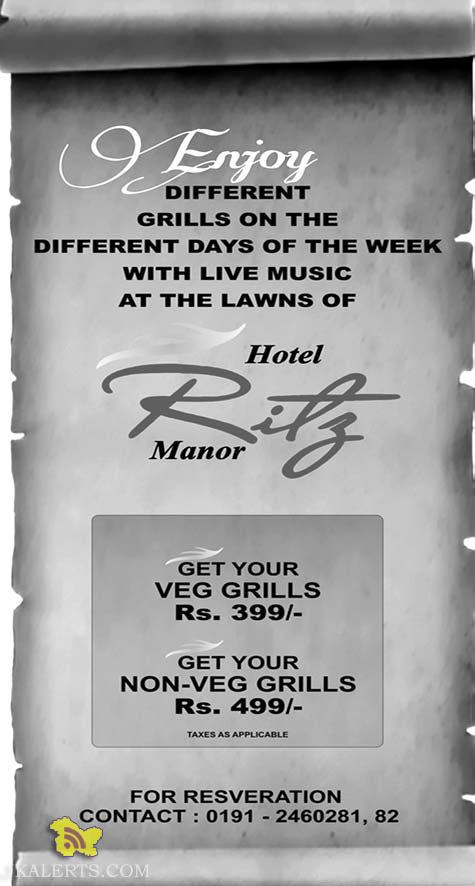 Ritz Grills on special offer price on the Different Days of the week