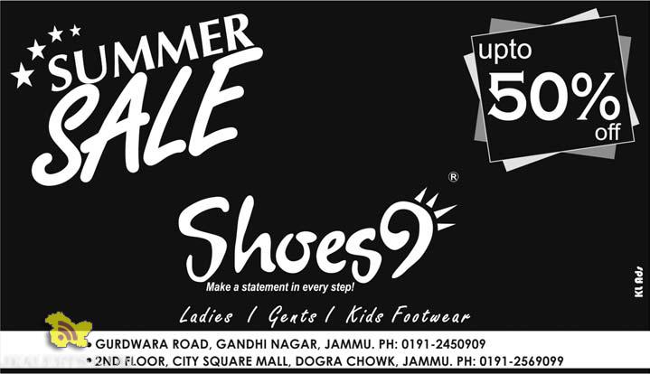 shoes9 sale on ladies, gents and kids footwear