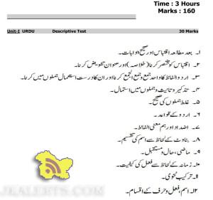 JKSSB Syllabus for Written Test for the posts of Naib Tehsildar.