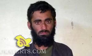 A Pakistani militant captured alive in Panzalla in Rafiabad area