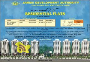 JDA Allotment of residential Flats at Muthi, Jammu, Sale of Flats, sale of Jda Flats in jammu, Jda new residential colony in jammu, 3 bhk flats in jammu