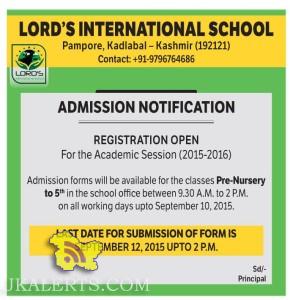ADMISSION, REGISTRATION OPEN IN LORD'S INTERNATIONAL SCHOOL