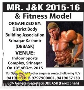 MR. J&K 2015-16 & Fitness Model