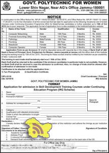 Special Vocational Job Oriented Courses for 8th, 10th pass Candidates