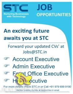 Account Executive Admin Executive Front Office Executive HR Executive Jobs in STC
