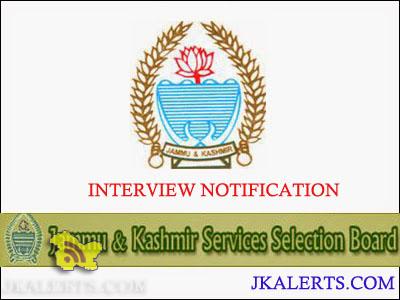 JKSSB Notification Regarding Declaration of result, Shortlisting of candidates