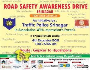 ROAD SAFETY AWARENESS DRIVE SRINAGAR, Traffic Police Srinagar