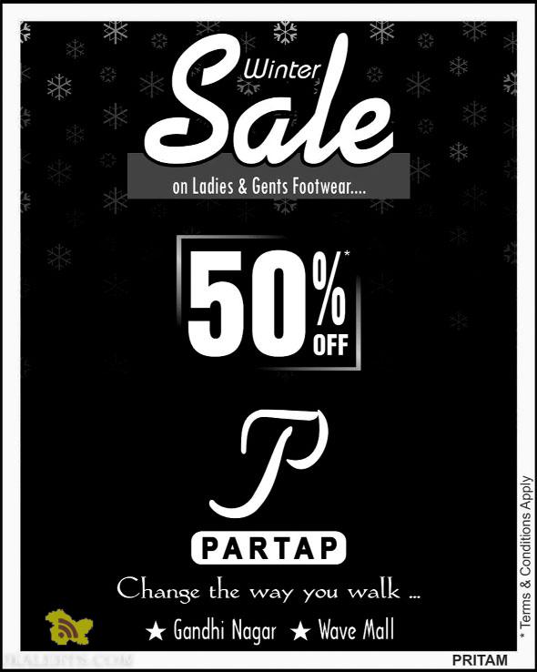 Winter sale on Ladies, Gents . Kids footwear Partap Wave Mall, Gandhi nagar