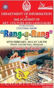 RANG A RANG CULTURAL SHOW ON DEPARTMENT OF INFORMATION & J&K ACADEMY OF ART, CULTURE AND LANGUAGES