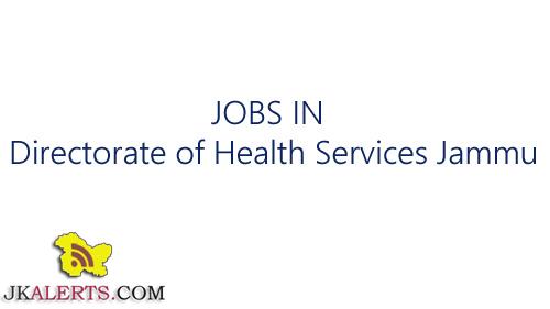 Health Services Jammu, Govt Jobs, hiring, contractual staff.