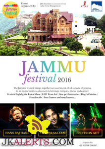 JAMMU FESTIVAL 2016 by J&K Tourism ,Culture, Entertainment, Music, Dances and Arts Shows in Jammu
