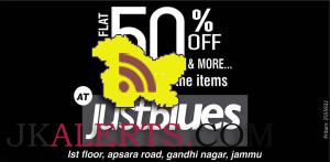 Justblues Flat 50% off On most of the items