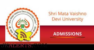 Shri Mata Vaishno Devi University Admission Notification Regarding Various Programmes