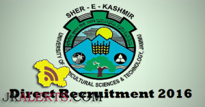 SKUAST Kashmir Project Assistant Job.