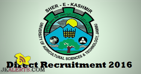 SKUAST Kashmir Project Assistant Job.