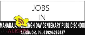 Jobs in Maharaja Harisingh DAV Centenary Public School Akhnoor