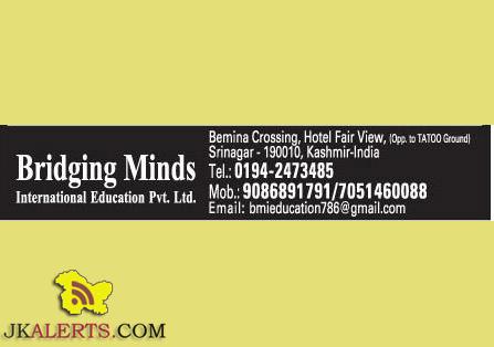 Marketing Executive, Career Counselors, Front Desk Executive Jobs in Srinagar