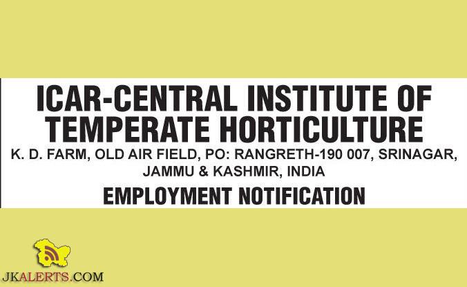 Jobs in Krishi Vigyan Kendra, Baramulla (J&K), ICAR- CITH Srinagar