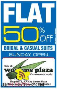 Flat 50% off on Bridal and Casual Suits Womens plaza Srinagar