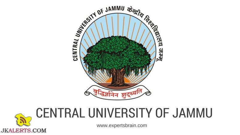 Central University of Jammu Admission Notice.