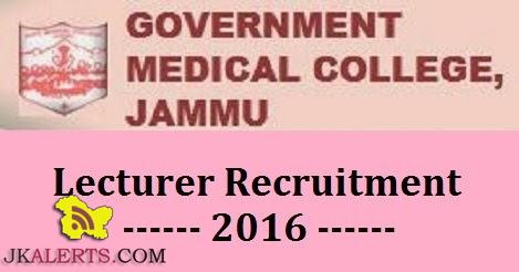 Govt Medical College Jammu Jobs