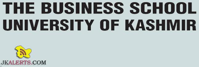 Research Associate, Research Assistant jobs in Business School University of Kashmir