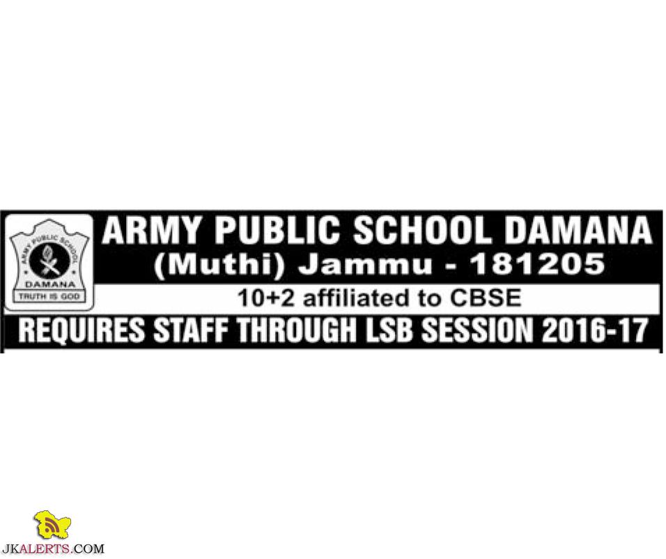 JOBS IN APS DOMANA MUTHI JAMMU