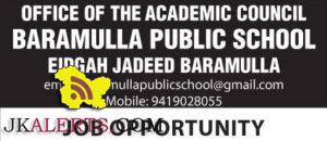 Teaching and Non teaching Jobs Baramulla Public school Barmaulla