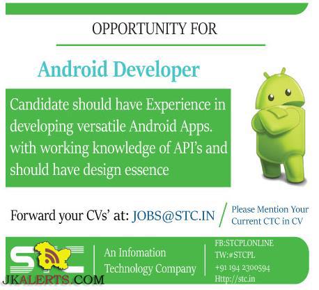 Required Android Developer in STC Srinagar