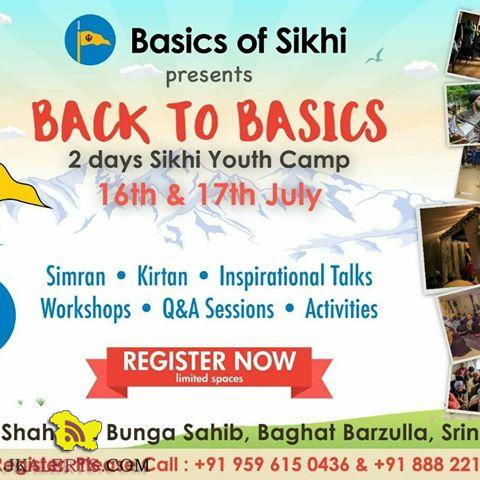 Basics of Sikhi 2 days Sikhi Youth Camp 16th & 17th July 2016