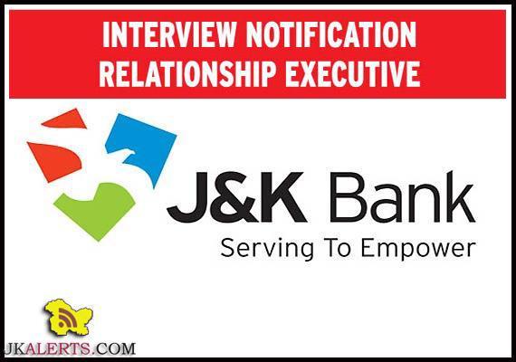 J&K BANK INTERVIEW NOTIFICATION RELATIONSHIP EXECUTIVE Download Admit card