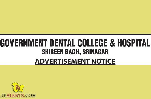 Government Dental College & Hospital Registrar Post.