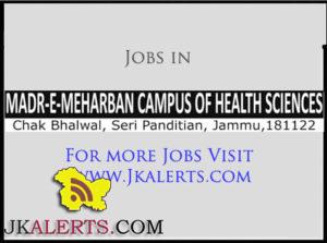 Jobs in Madr-e-Meharban campus of Health Sciences Chak Bhalwal