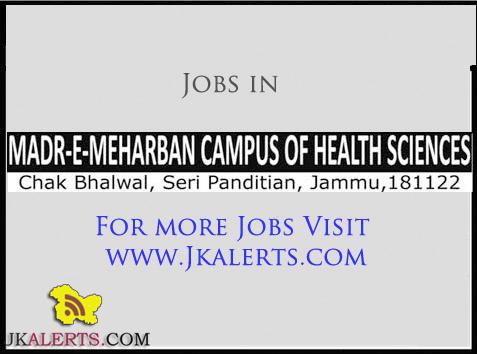 Jobs in Madr-e-Meharban campus of Health Sciences Chak Bhalwal