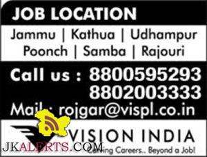 Private jobs in Jammu, Kathua, Udhampur, Poonch, Samba, Rajouri