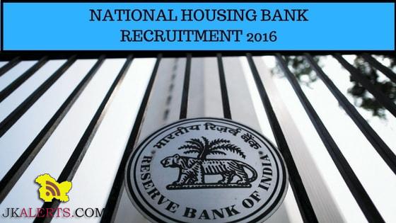 National Housing Bank Recruitment 2016