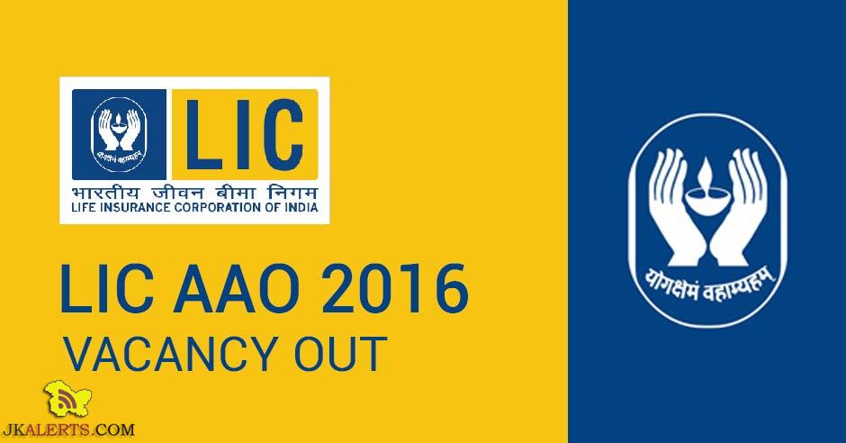 Life Insurance Corporation (LIC) AAO Recruitment 2016 - 2017