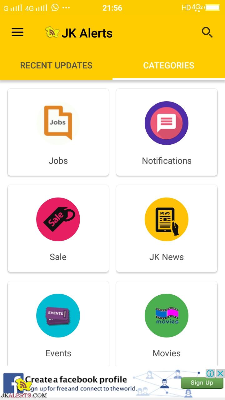 Free Mobile App for Govt and Private Jobs in Jammu and Kashmir, GET FREE JOBS ALERTS