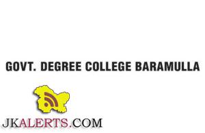 GDC Tangmarg, Baramulla Walk-in-Interview.