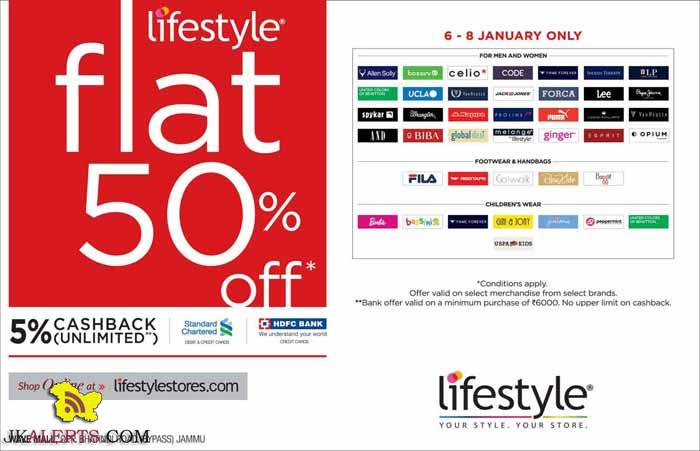 Lifestyle Flat 50% off Wave Mall Jammu