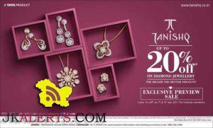 Tanishq upto 20% off on Diamond jewellery